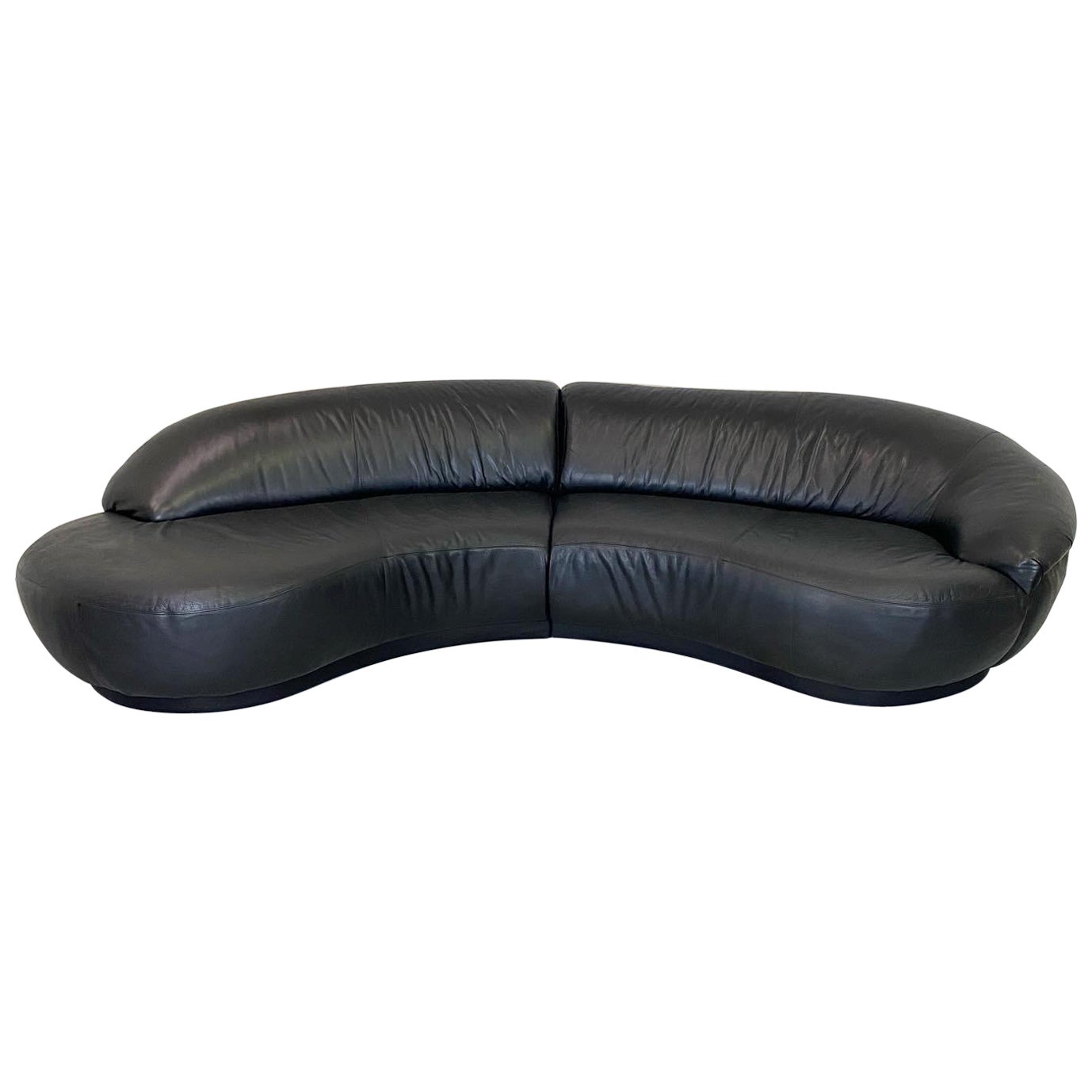 Milo Baughman Style Serpentine Sectional Sofa, Thayer Coggin