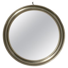 Beautiful Round Heavy 1960s Nickel Narcisso Mirror by Sergio Mazza for Artemide