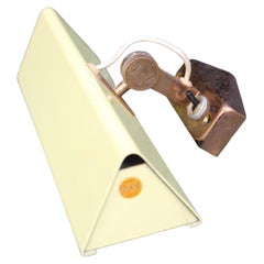Stilnovo Adjustable Triangular Spotlight Mid Century Brass Colored Metal, Italy