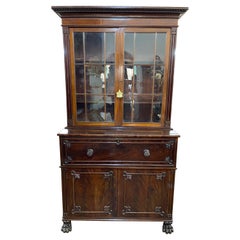 19th Century Regency Mahogany Lion Feet Bookcase, 1810