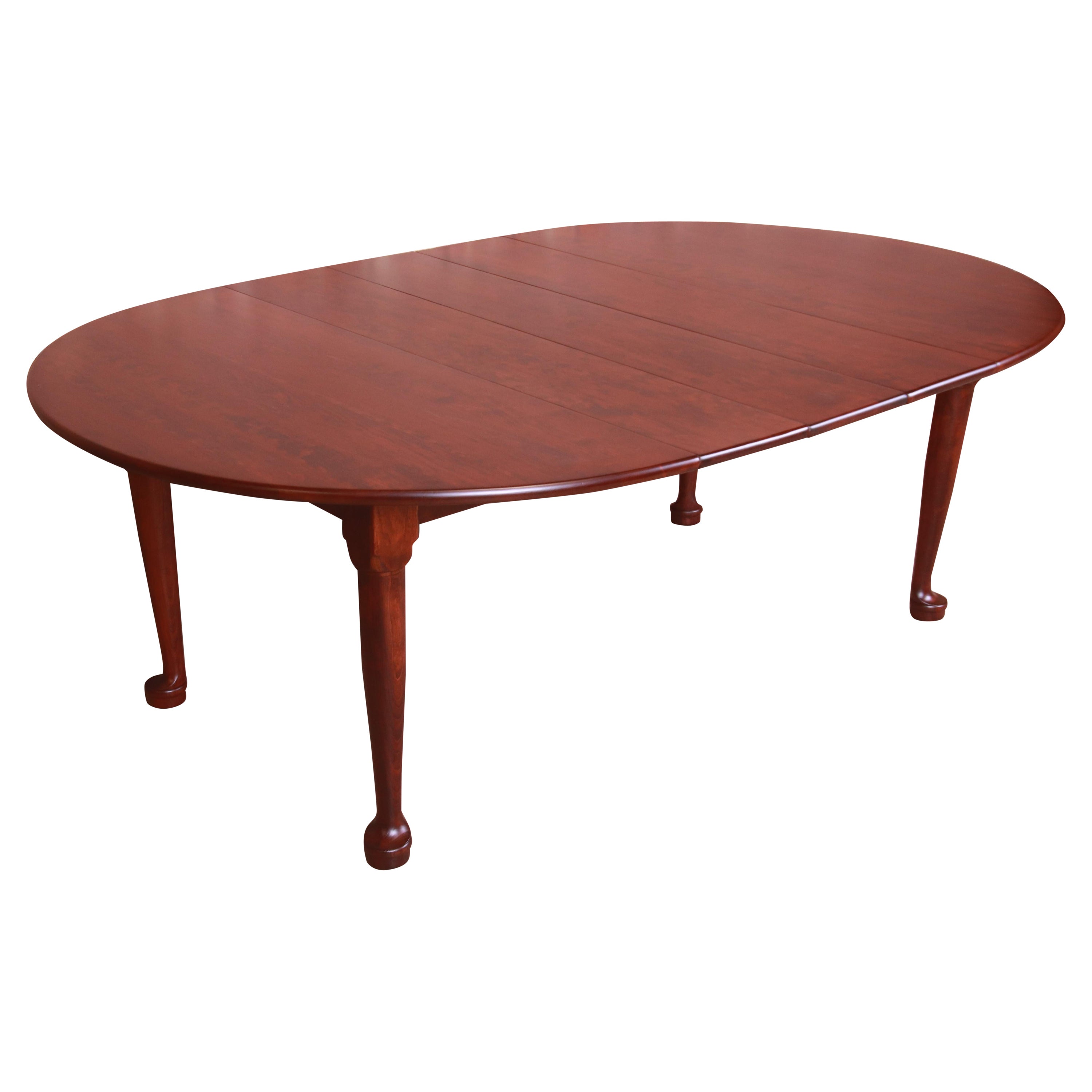 Stickley American Colonial Solid Cherry Wood Dining Table, Newly Refinished For Sale