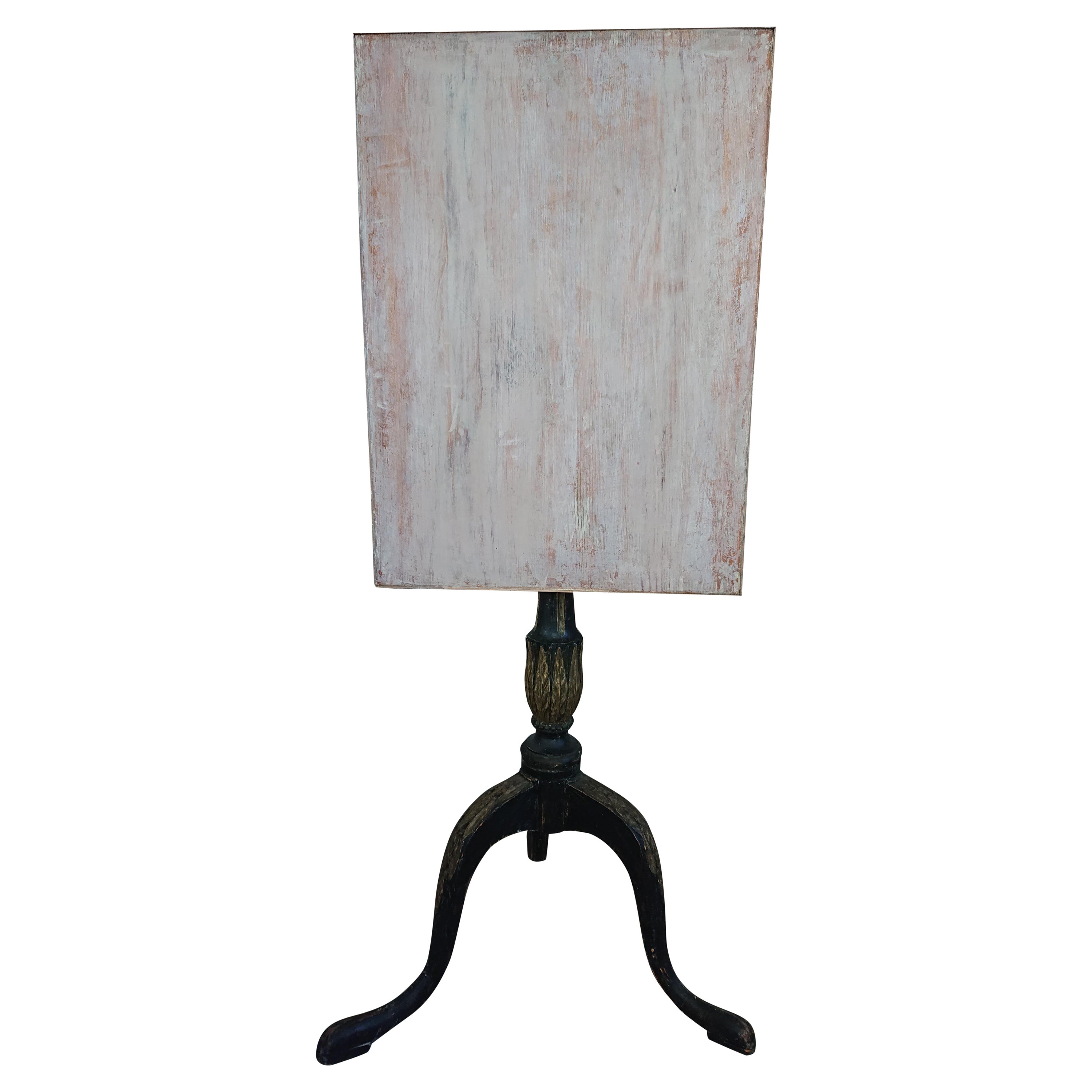 18th Century Swedish Gustavian Tilt Top Table with Original Paint For Sale