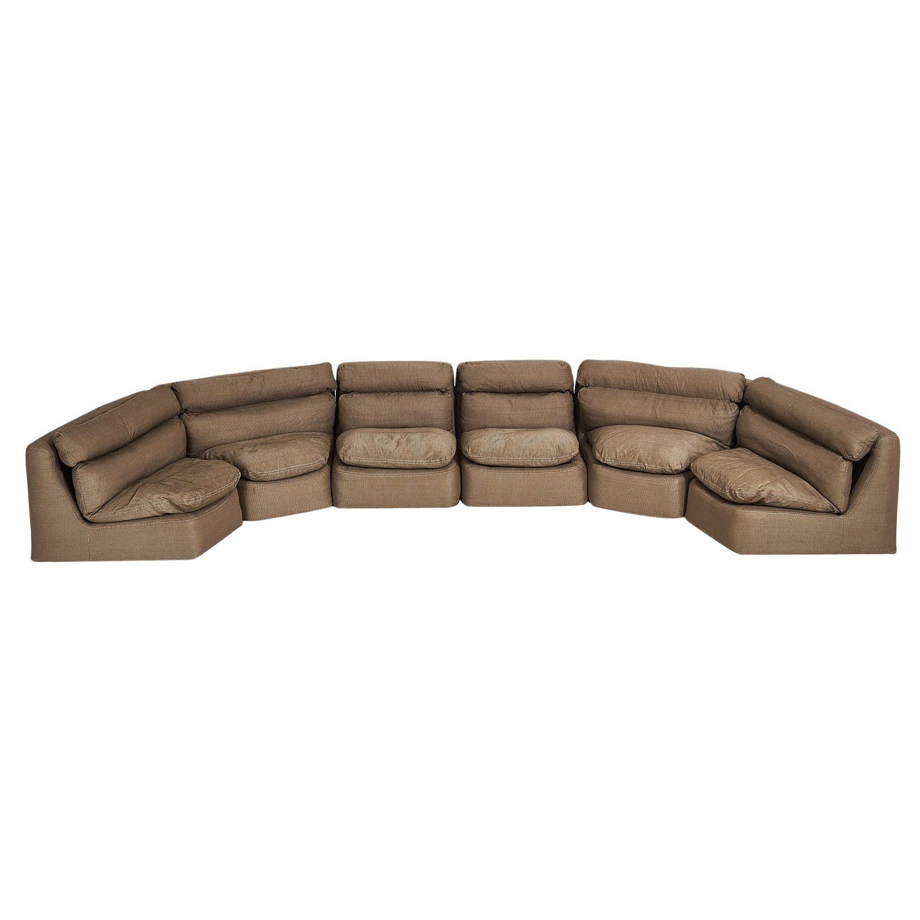 Holly Hunt Curved Modular Sectional, 1990 For Sale