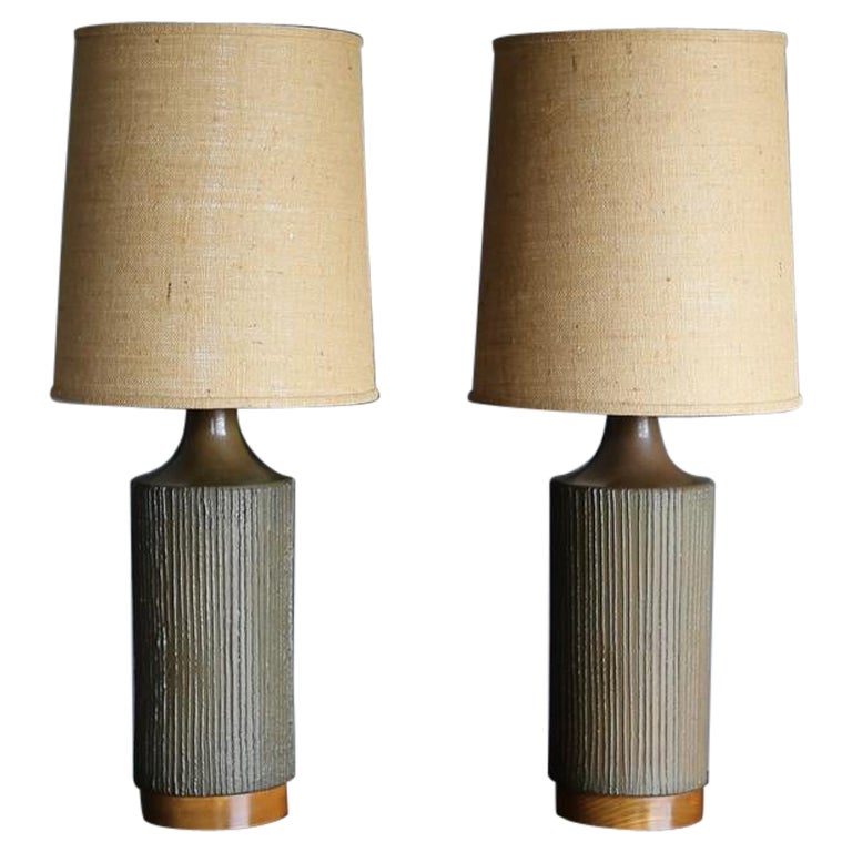 Large Scale David Cressey Ceramic Lamps, circa 1970