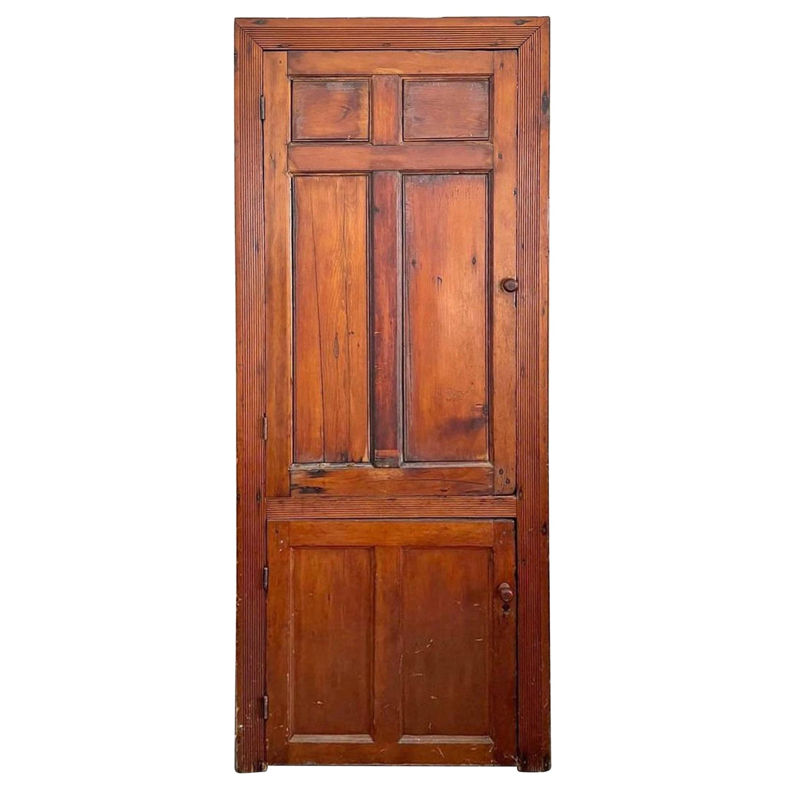 American Primitive Farmhouse One Door Cupboard Rustic Cabinet Antique Hutch