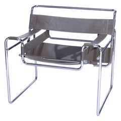 Mid Century Modern Marcel Brewer Chrome Wassily Chair, 20th C