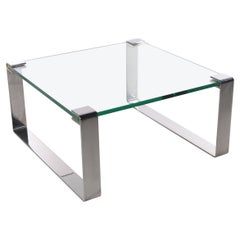 German Chrome and Glass Coffee Table Model Klassik 1022 Van Peter Draenert, 1960