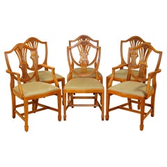 Superbe ensemble de chaises de salle à manger Bradley en bois d'if blé, lot de 6, prix de détail 2 500 $