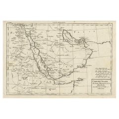 Antique Map of Arabia and the Red Sea by Bonne, 1780