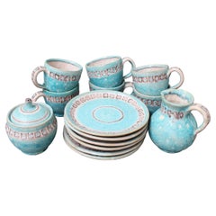 Vintage Italian Ceramic Tea / Coffee Set by Guido Gambone, 'circa 1950s'