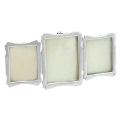 Antique Edwardian Sterling Silver Triple Photograph Frame