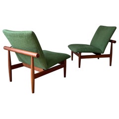 Pair of Early Production Finn Juhl Japan Chairs for France & Daverkosen