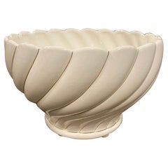 1970s Tommaso Barbi Mid-Century Modern White and Gold Porcelain Bowl