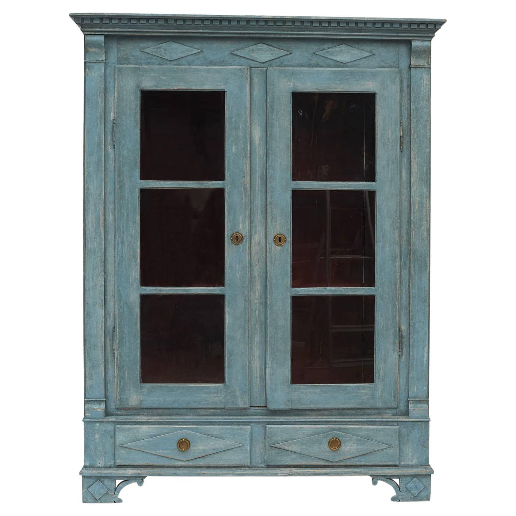 Antique Swedish Gustavian Vitrine, C. 1840