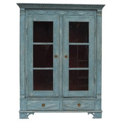 Antique Swedish Gustavian Vitrine, C. 1840