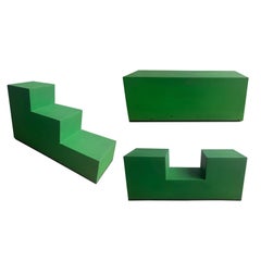 Modular Green Tables by Bellini for B&B Italia, 1968, Set of 3