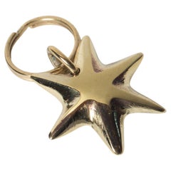 Carl Auböck Model #5615 'Star' Solid Brass Keyring with Signature