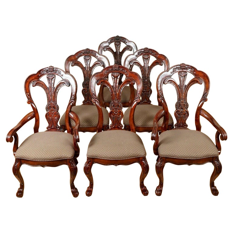 Vintage Bernhardt Furniture Hardwood Dining Chairs Part of Suite at