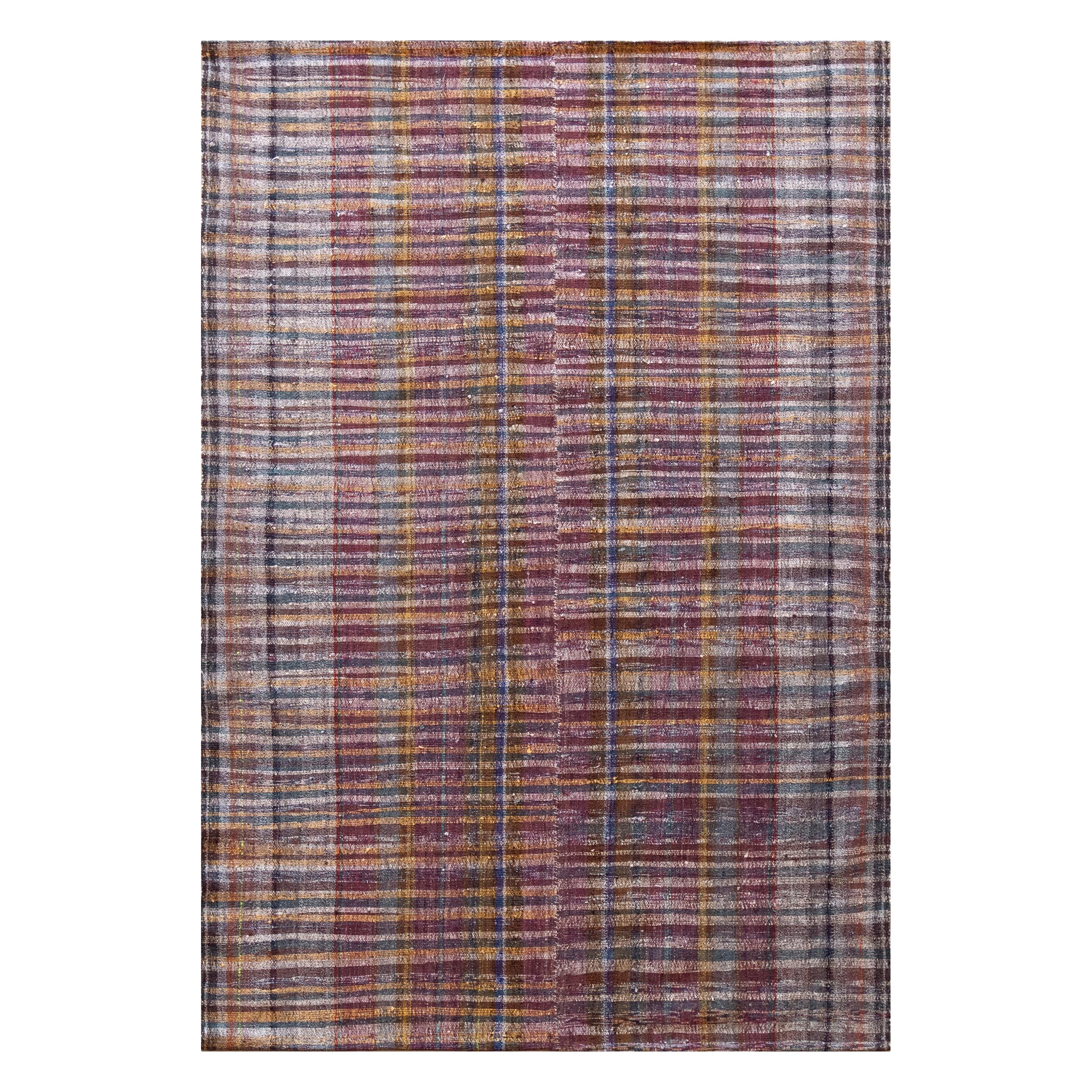Handwoven Plaid Wool Flatweave