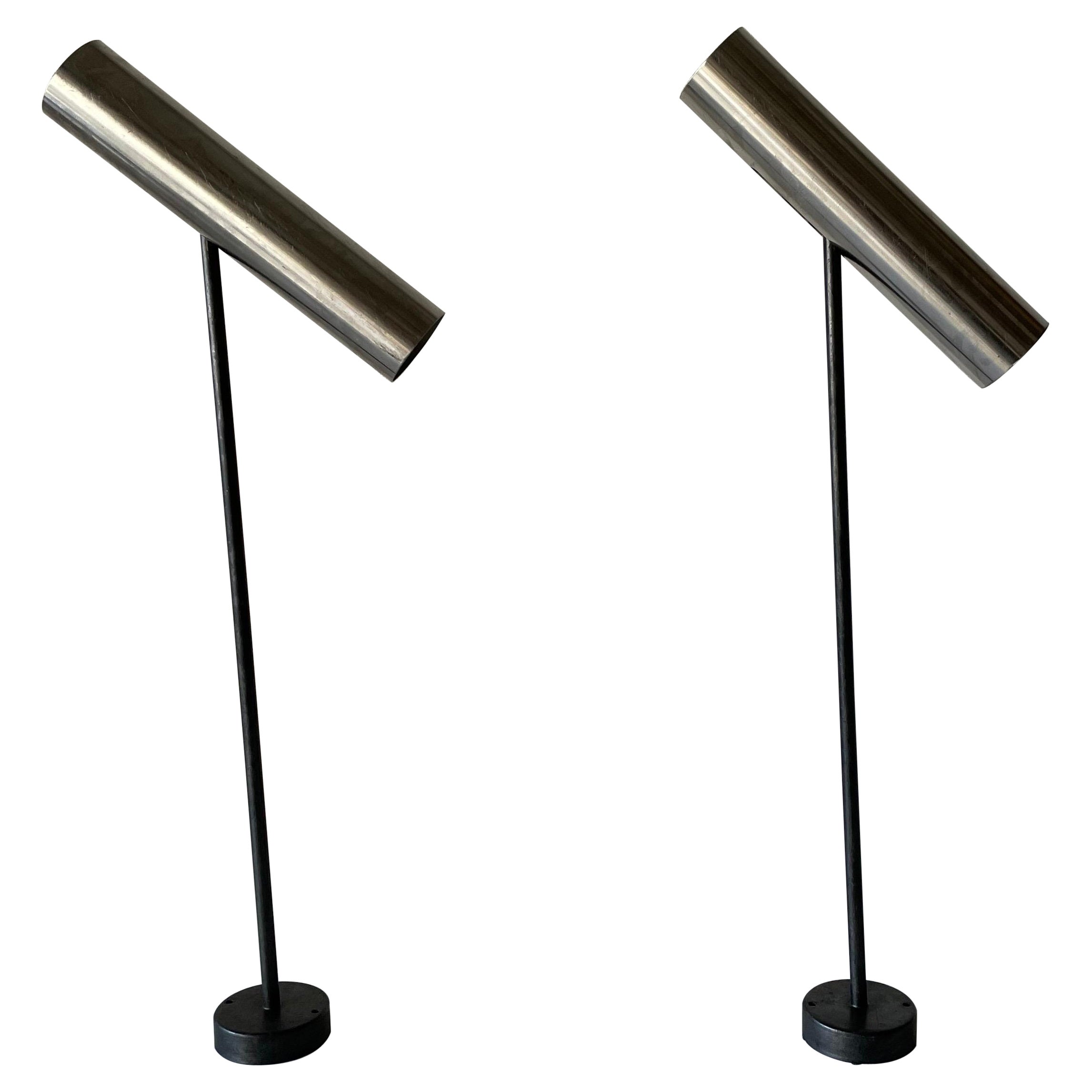 Pair of Adjustable Ceiling Spots or Wall Lamps, 1950s, France For Sale