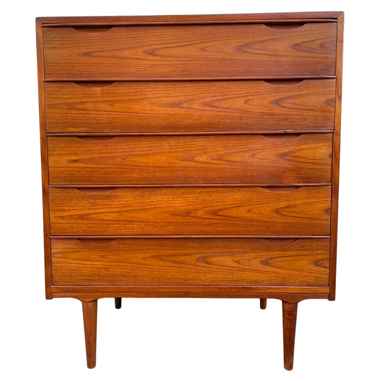 Corbeille à Déchets Danoise En Teck - Milieu De Siècle - Vintage - 11x11x13 Pouces