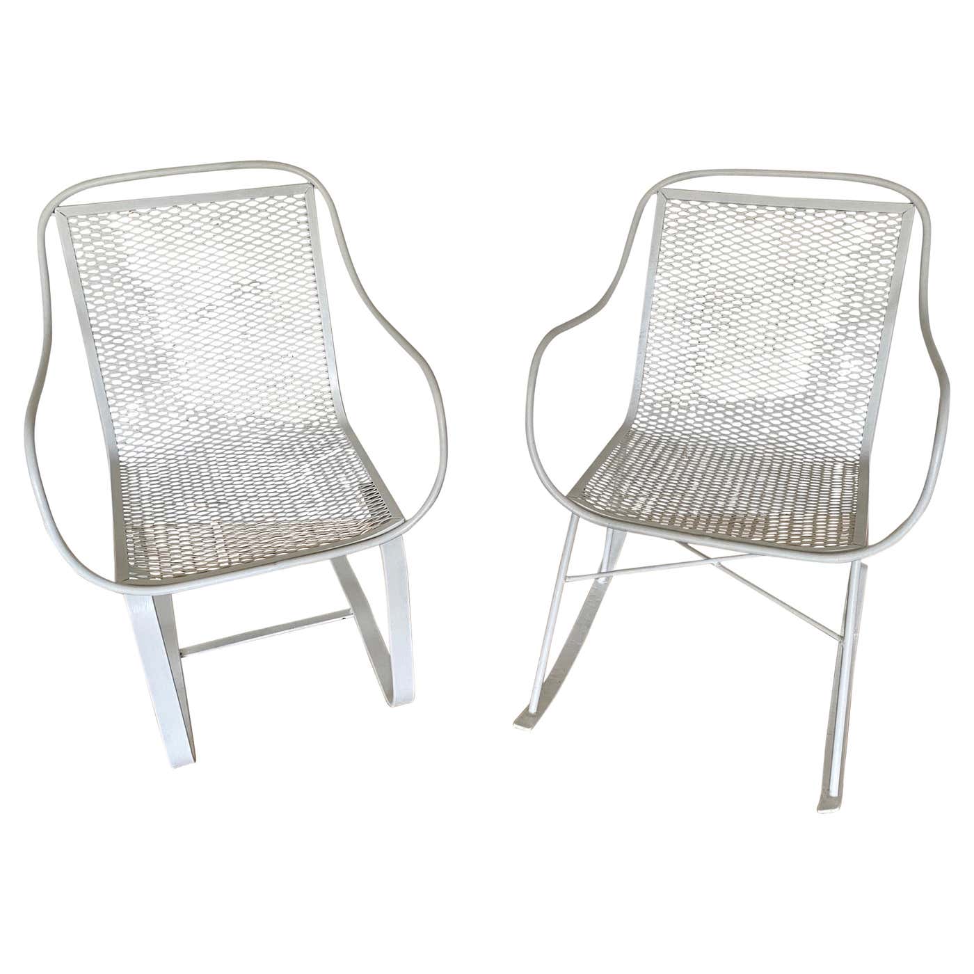 American Metal Garden Mesh Rocker and Spring Chair For Sale at 1stDibs ...