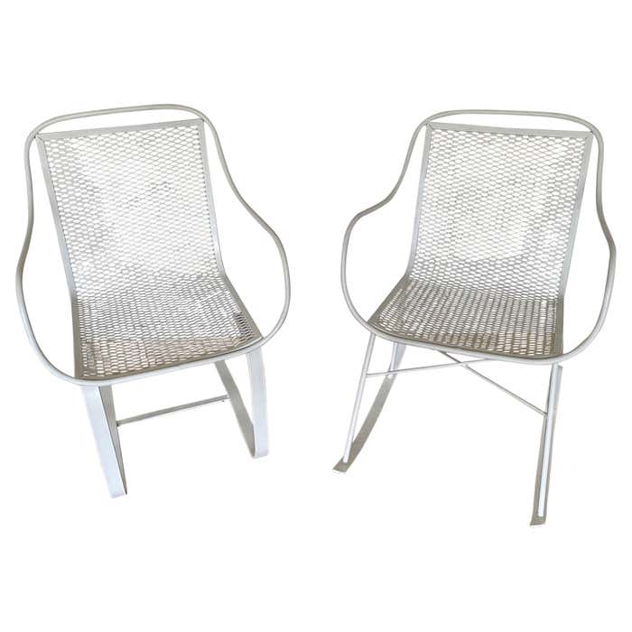 American Metal Garden Mesh Rocker and Spring Chair For Sale at 1stDibs ...