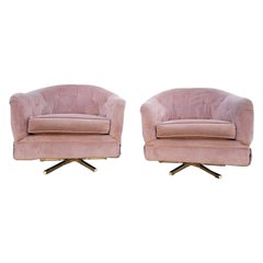Vintage Tufted Club Chairs 