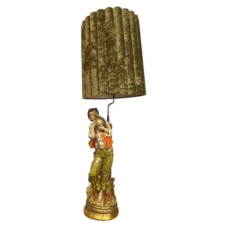 Bavarian Clay Lamp  For Sale