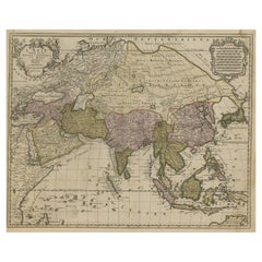 Large Antique Map of Asia including All of Southeast Asia, c.1792