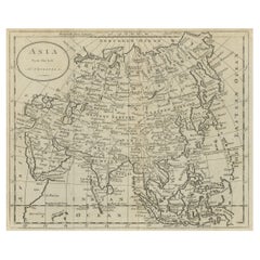 Antique Map of Asia by Guthrie, 1787