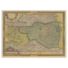 Antike österreichische Karte von Ortelius, um 1612