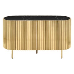 Brass Tubes Oval Sideboard