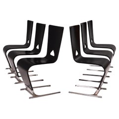 Roche Bobois Black Dining Chairs by Sacha Lakic, 2005, Set of 6