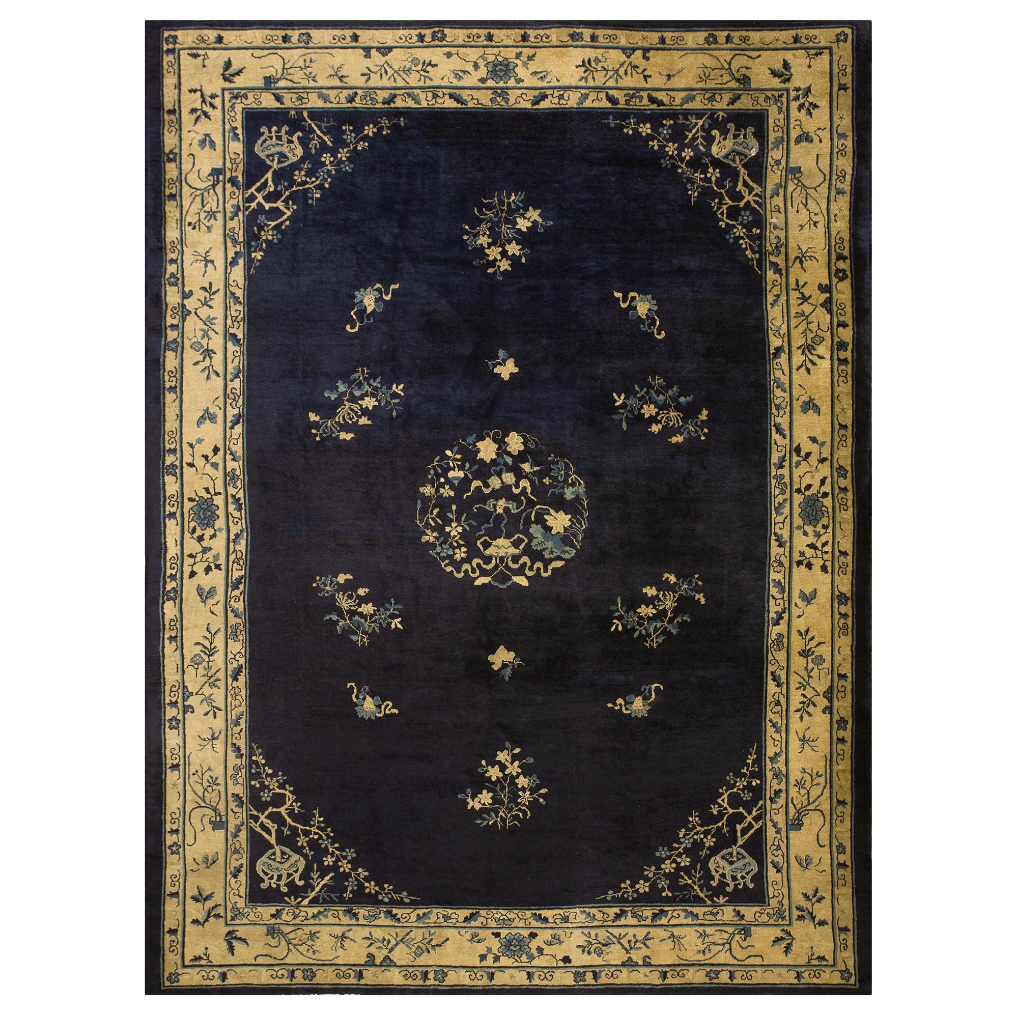 Antique Chinese Peking Rug 10' 0'' x 13' 4'' For Sale