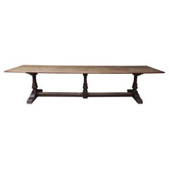 Large 18th Century French Oak Monastery Refectory Table