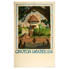 Original Vintage London Transport Travel Poster Crutch House Latton Harlow Pixie