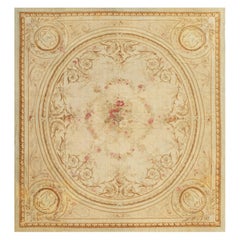 Antique Late 19th Century French Aubusson Carpet ( 15' 6'' x 16' 6'' - 473 x 503 cm )