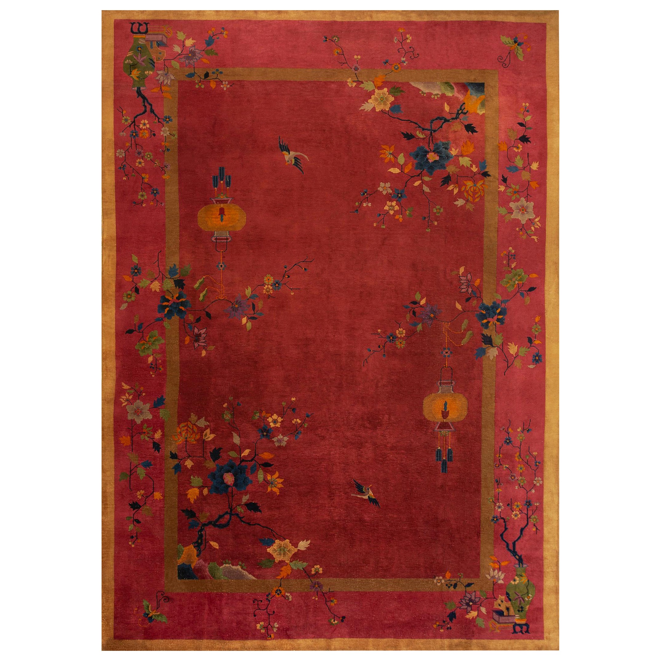 1920s Chinese Art Deco Carpet ( 10' x 14' 2''- 305 x 430 cm ) For Sale