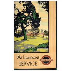 Original Vintage London Transport Poster At London's Service Chalfont St Giles