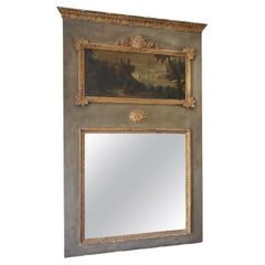 18th Century French Provincial Louis XVI Period Trumeau Mirror