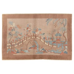 Mid-20th Century Handmade Chinese Art Deco Throw Rug