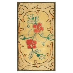 Early 20th Century  American Hooked Rug ( 1'7" x 3' - 48 x 91 cm ) 