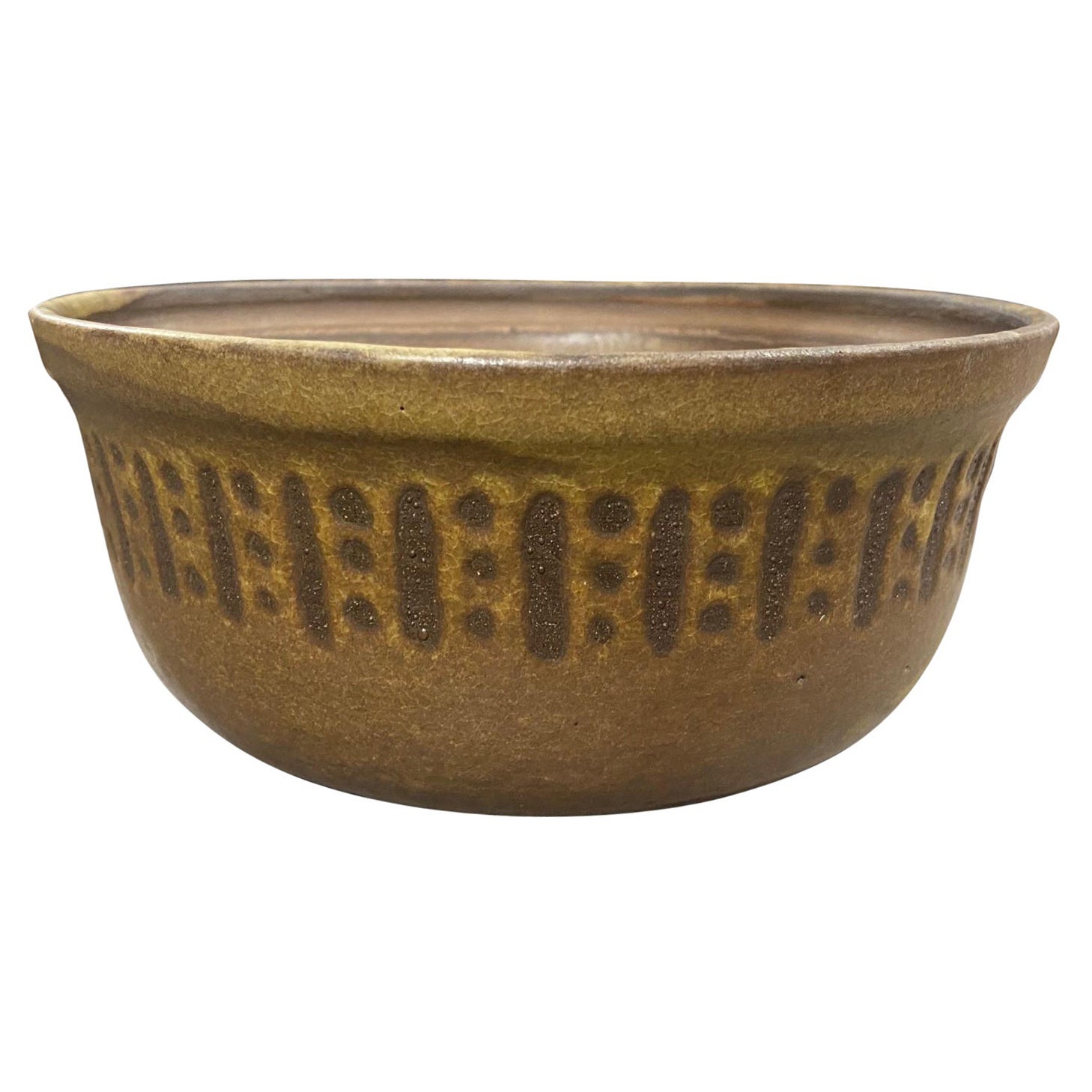 Raul Coronel Signed MidCentury Modern Large Heavy Ceramic Pottery Bowl