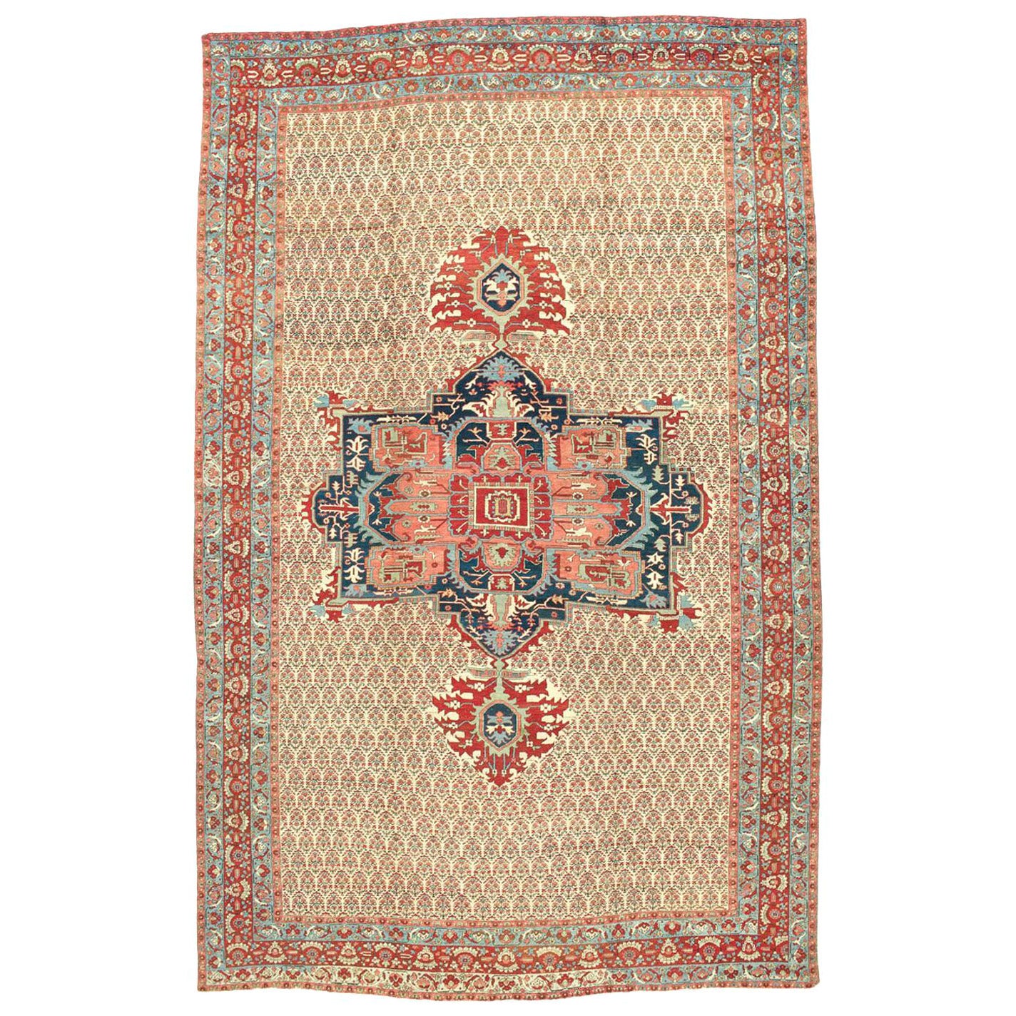 Large Antique Northwest Persian Bakhshaish Carpet, 19th Century