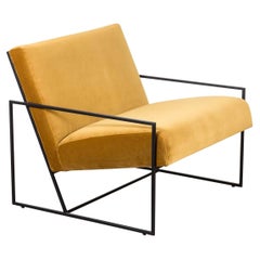Mohair Thin Frame Lounge Chair by Lawson-Fenning