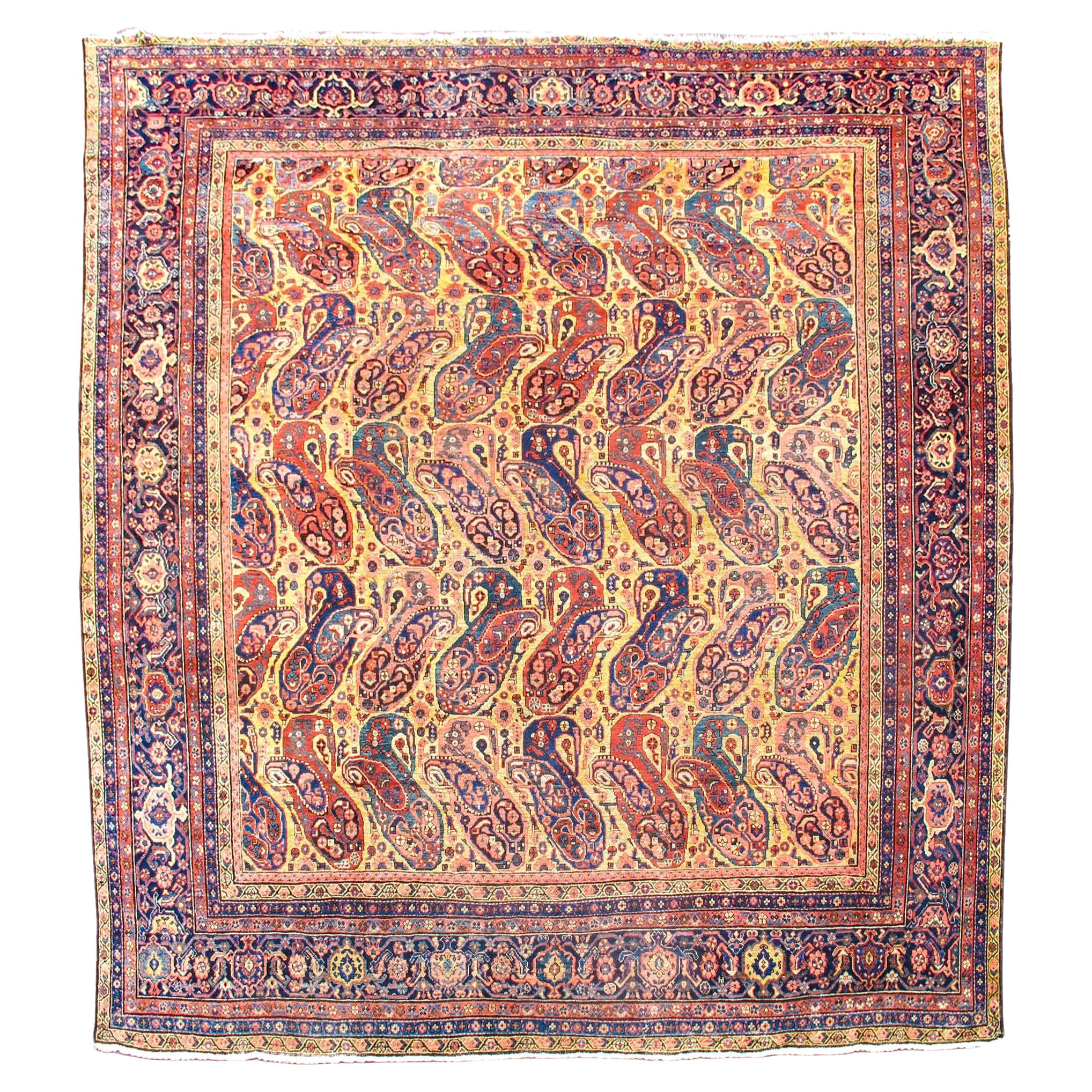 Antique Persian Fereghan Carpet, Late 19th Century