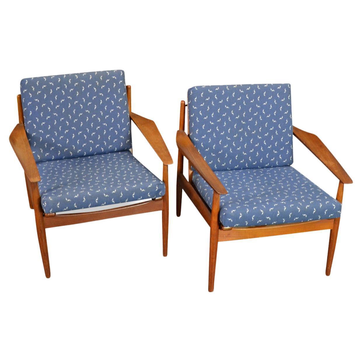 Pair of Arne Vodder Teak Lounge Chairs