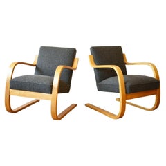 Vintage Alvar Aalto, Pair of Armchairs Model 402 for Finmar, 1930's