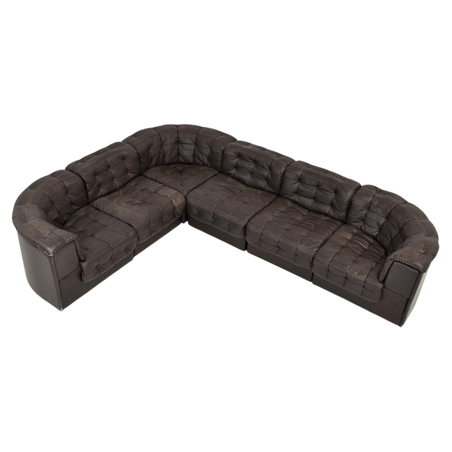 Modular Patchwork Leather Sofa by De Sede, Model 'DS11'